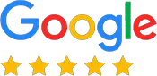 Google logo above five stars, showing a top-rated review for custom baseball or hockey trading pins by ThePinCreator.com.